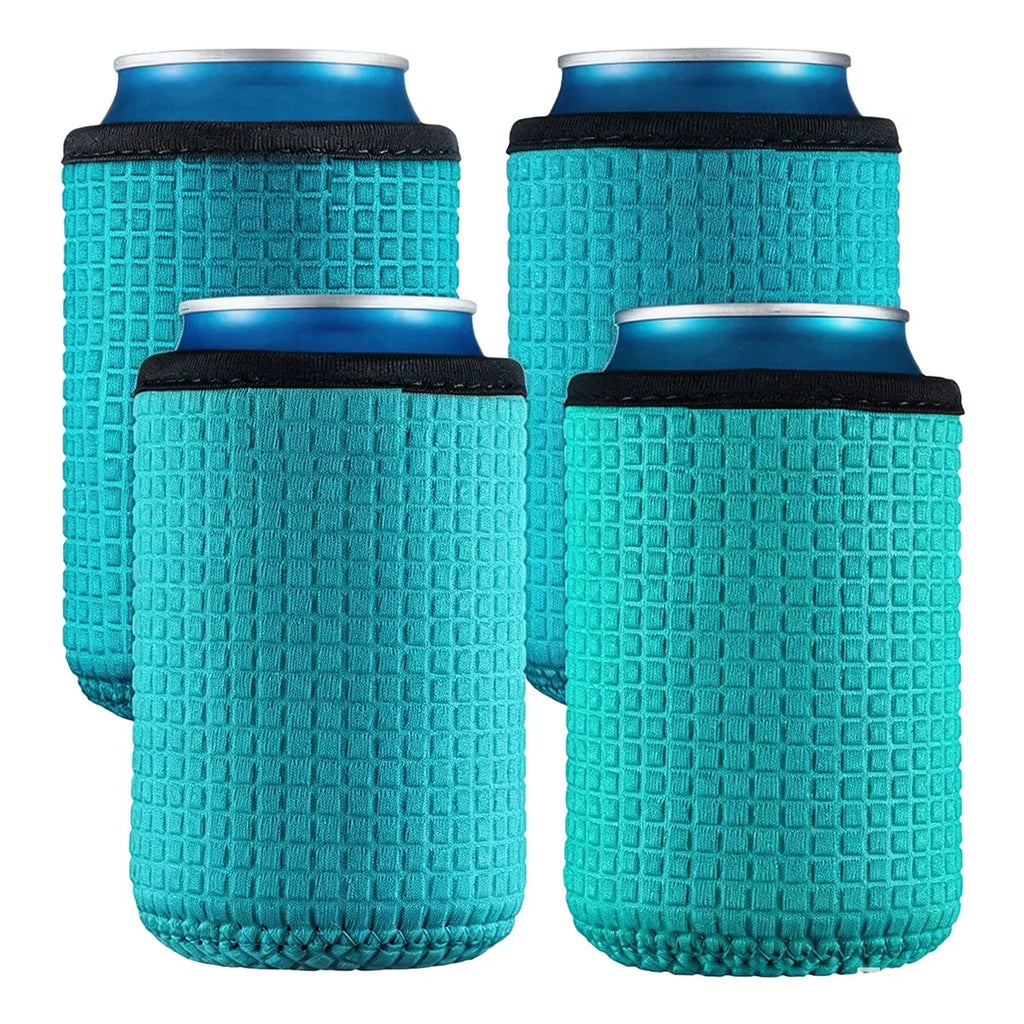 4-Pack Insulated Can Cooler Sleeves – Beer & Drink Bottle Covers