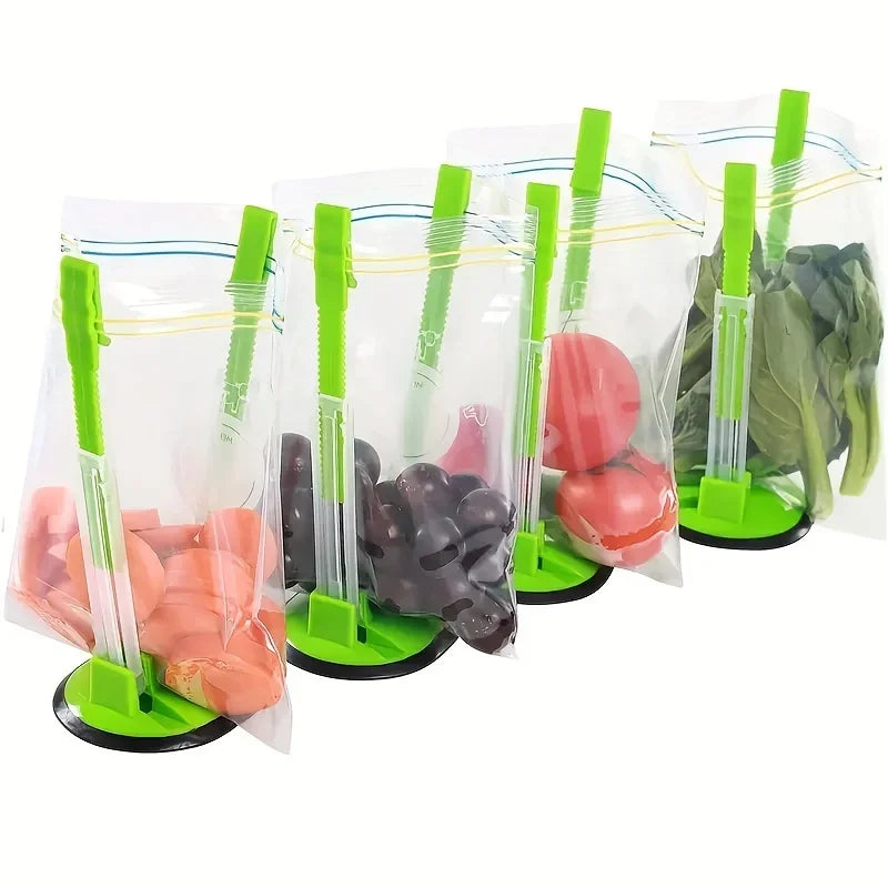 Plastic Bag Holder & Food Storage Bag Clip | Kitchen Gadget