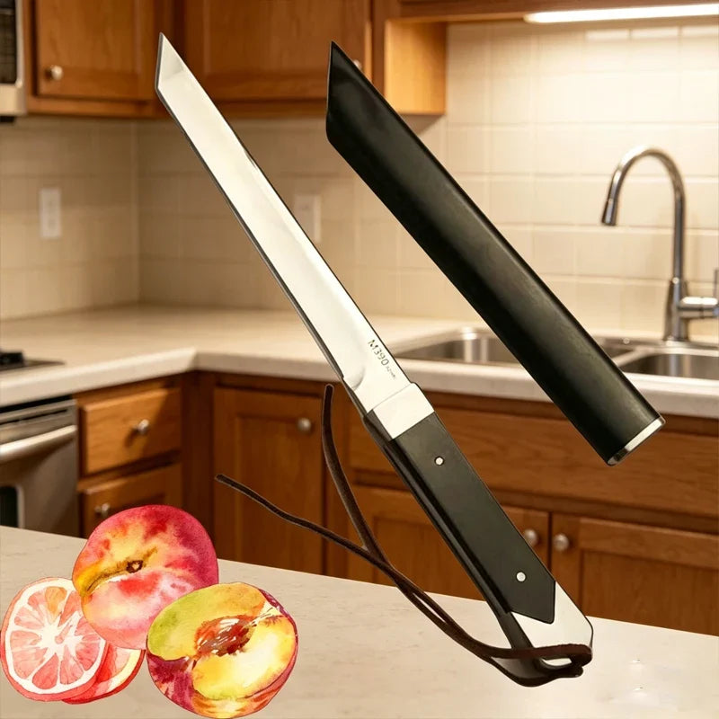 Forged Boning Meat Cleaver Knife – Stainless Steel with Cover