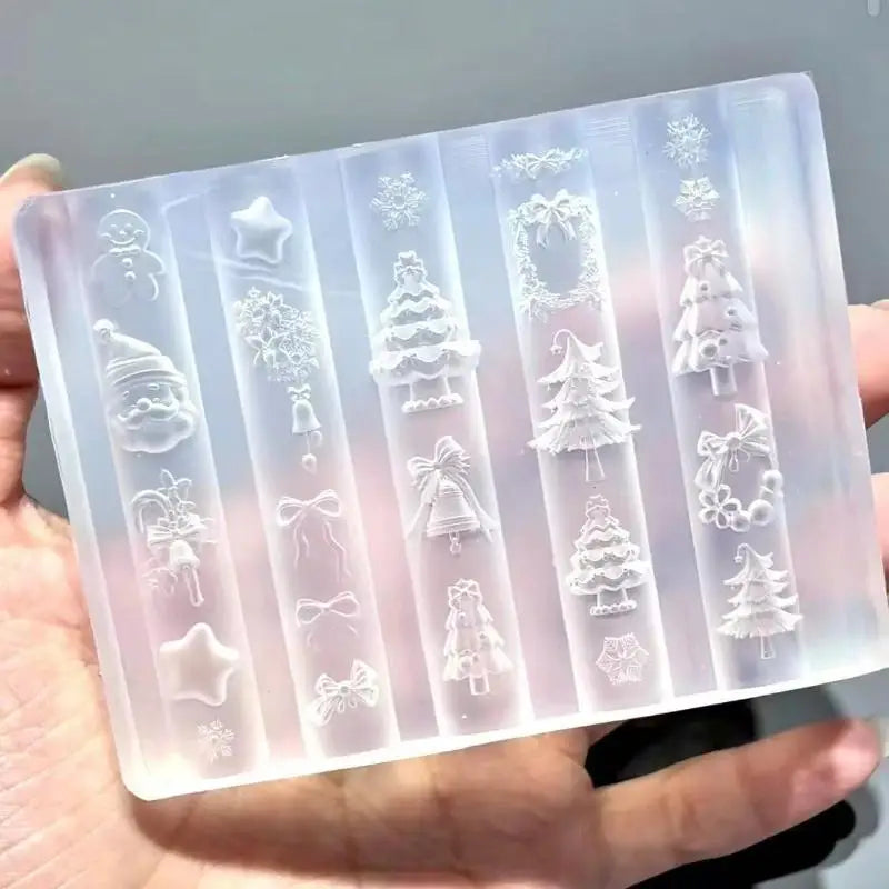 3D Christmas Nail Art Silicone Mold – DIY Holiday Designs