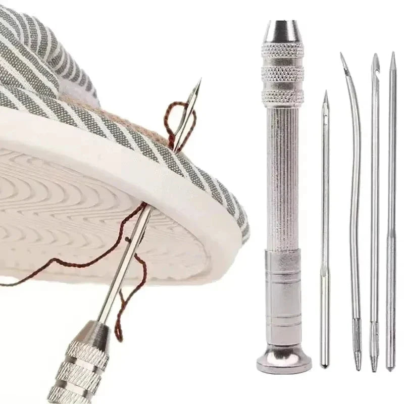 Leather Sewing Awl Set – 4-Needle DIY Leathercraft Repair Kit