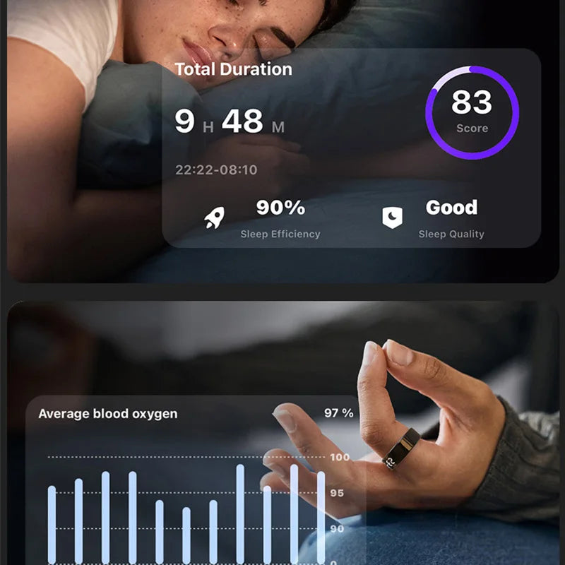 2026 R11C Smart Ring LED Display Screen Men Women Health Heart Rate