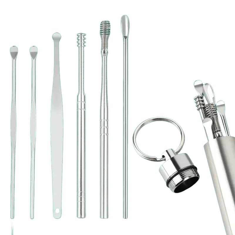 6-Piece Stainless Steel Ear Wax Removal Tool Set | Ear Cleaner Kit
