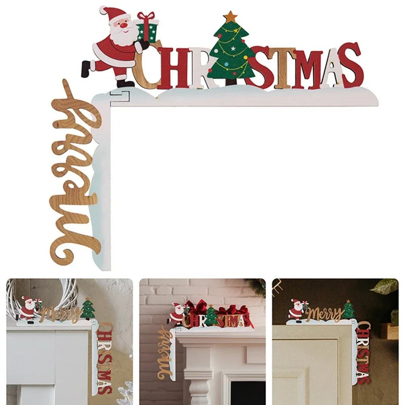 DIY Wooden Christmas Door Corner Decoration – Santa Claus Decor