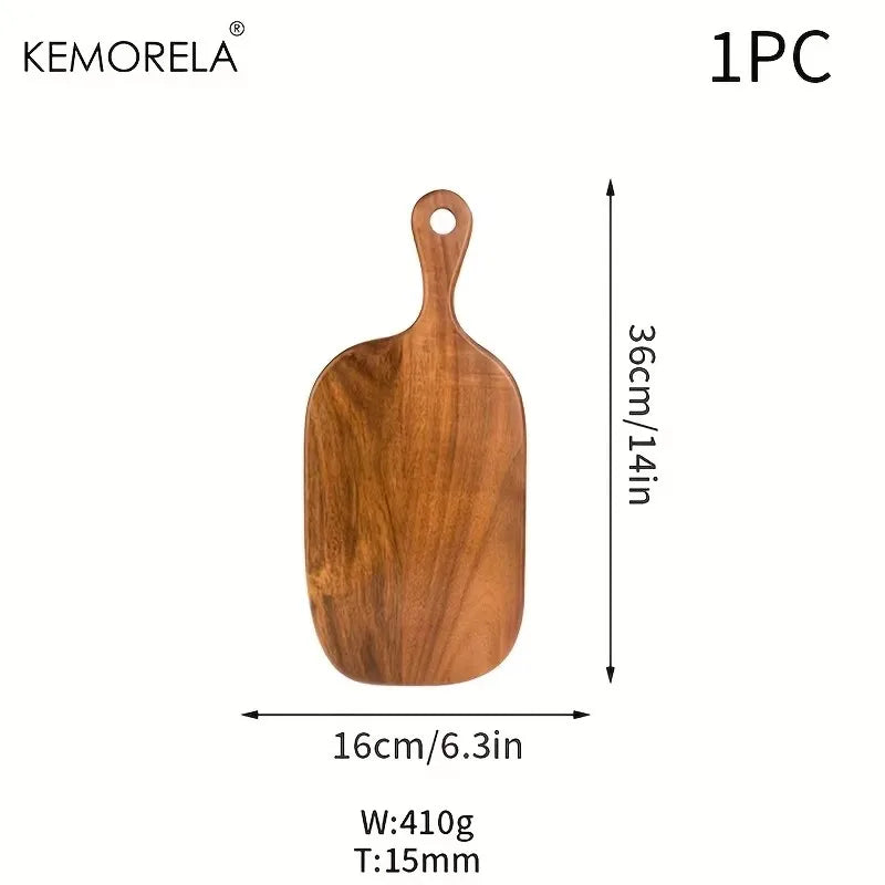 KEMORELA Wooden Cutting Board with Handle | Food-Safe Wood