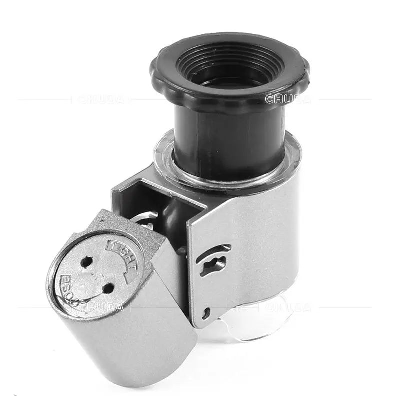 50X Pocket Magnifier Loupe with LED & UV Light | Jeweler Tool