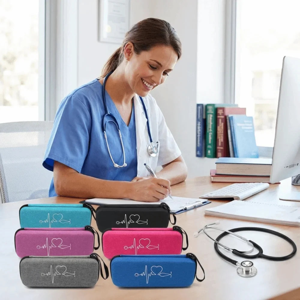 EVA Hard Shell Stethoscope Carrying Case – Shockproof Zipper Bag