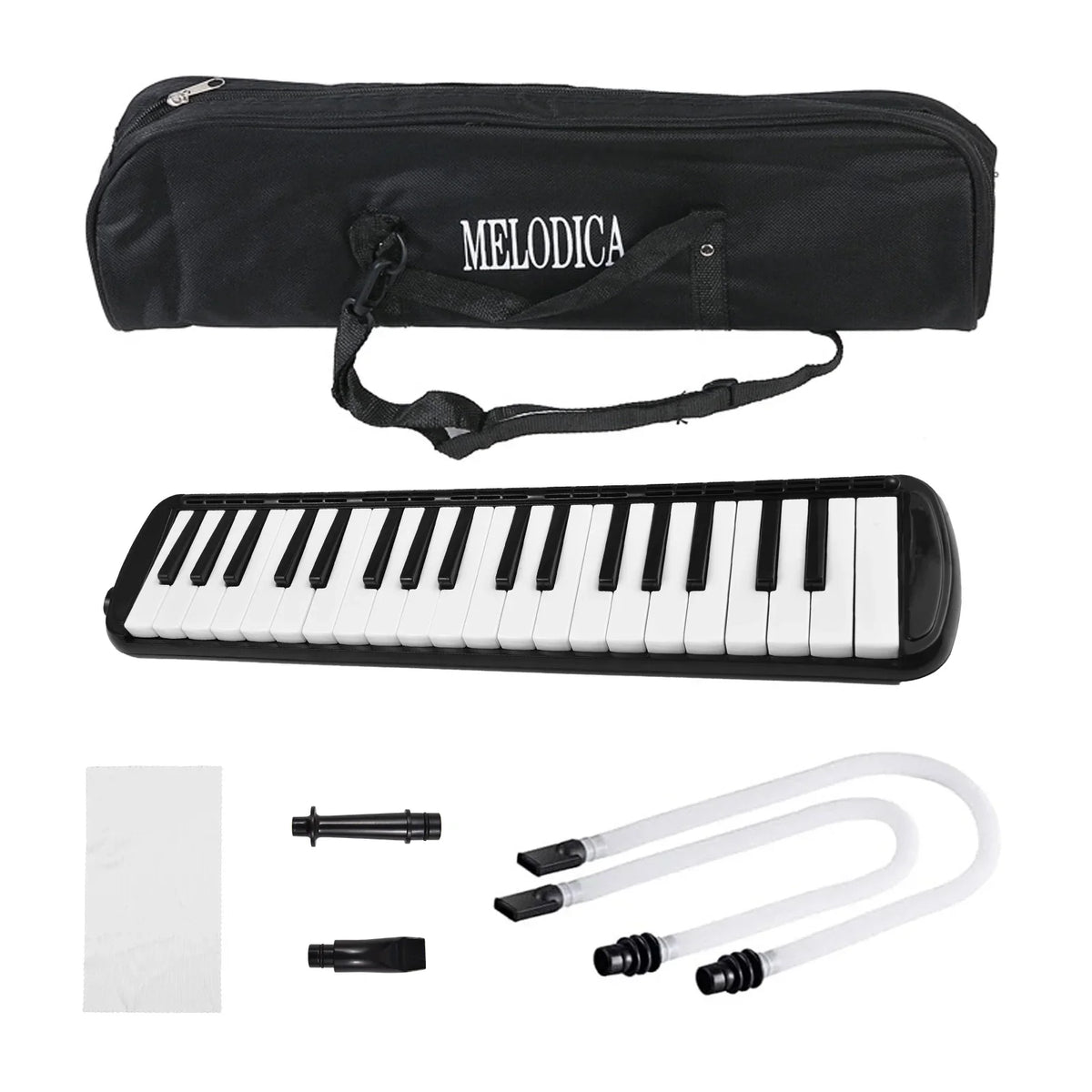 Melodica Air Piano Keyboard 37 Keys Instrument 2 Soft Blow Pipe