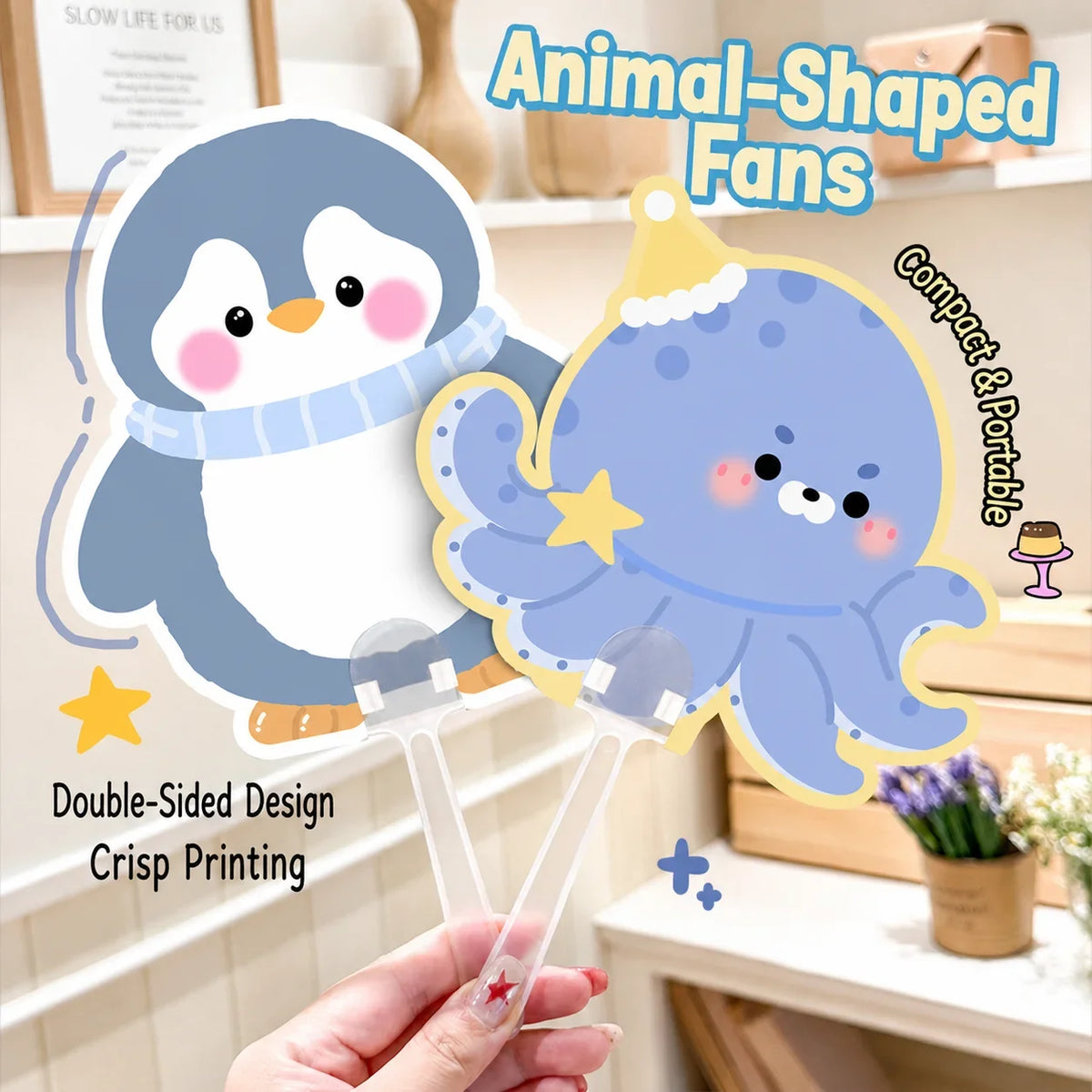 Animal Shaped Fan Dirt-resistant Polar Portable Handheld Office
