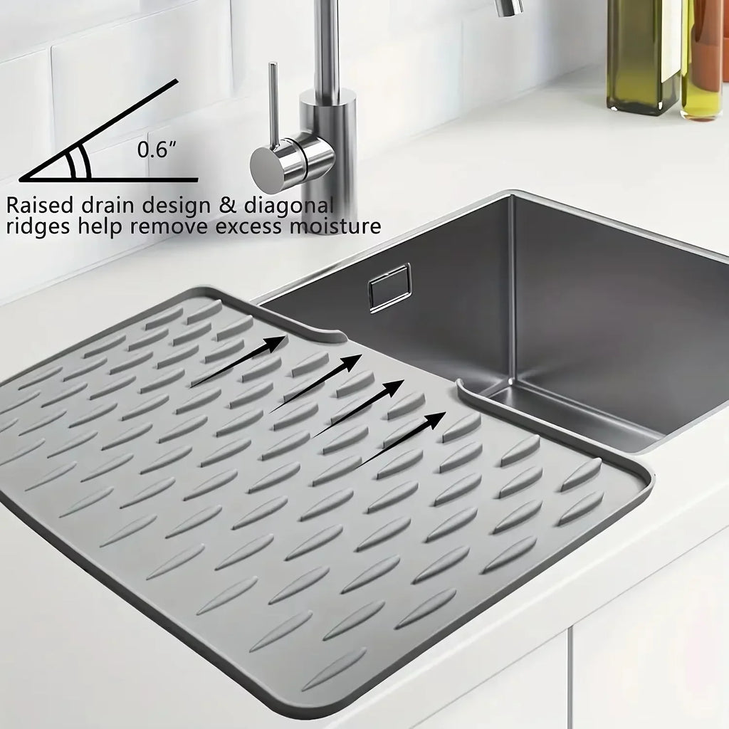 Silicone Drain Mat – Kitchen Sink Dish Drying & Heat Pad