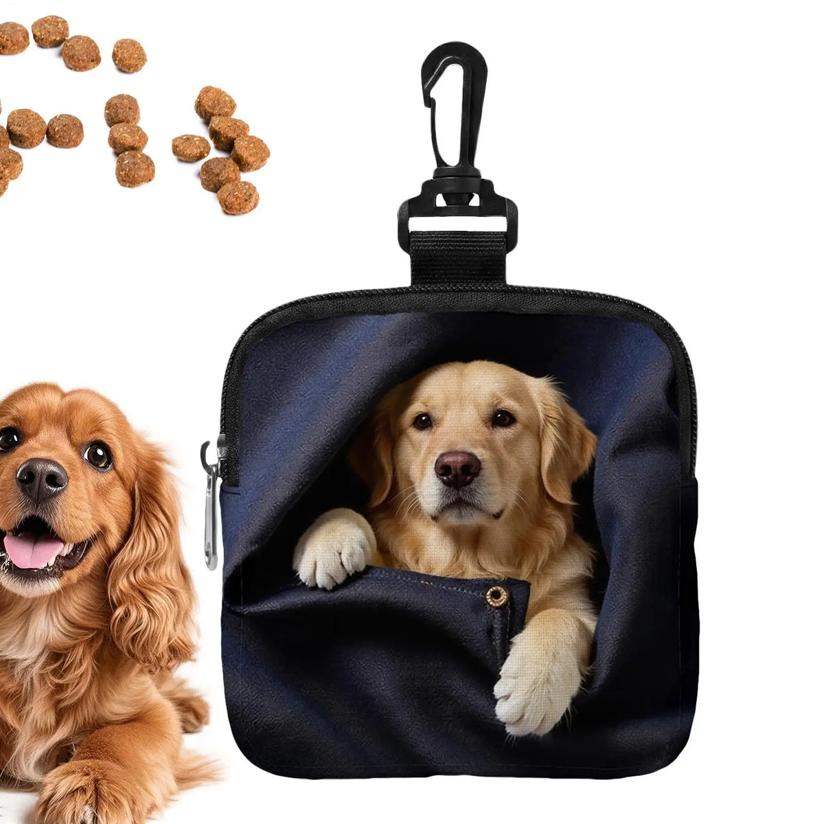 Portable Dog Supports Pouch Training Carrier Belt Clip Puppy Food