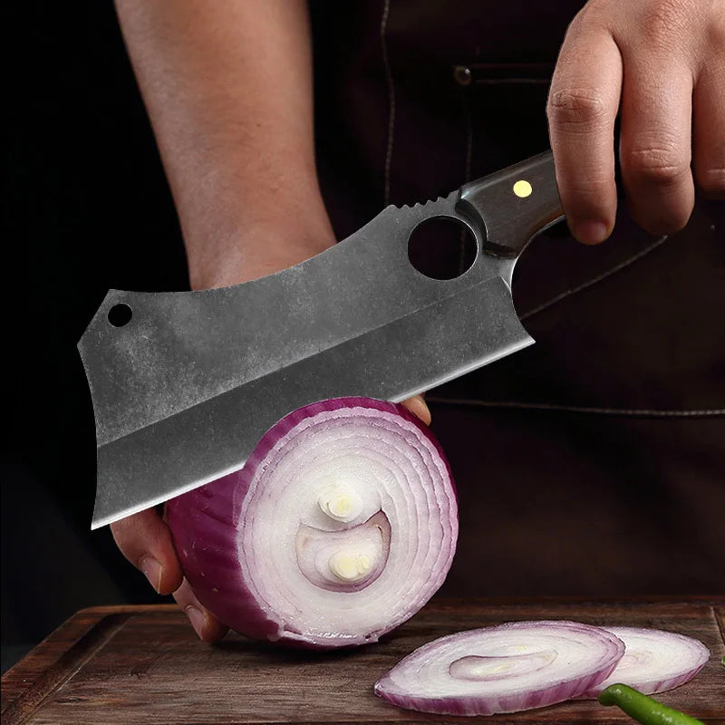 Japanese High Carbon Steel Kitchen Cleaver & Boning Knife