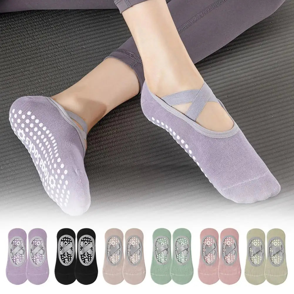 Anti-slip Yoga Socks Women Breathable Backless Grip Ballet Pilates