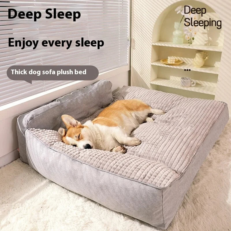 All-season Large Dog Bed Washable Pet Mat Removable Cover Sleeping
