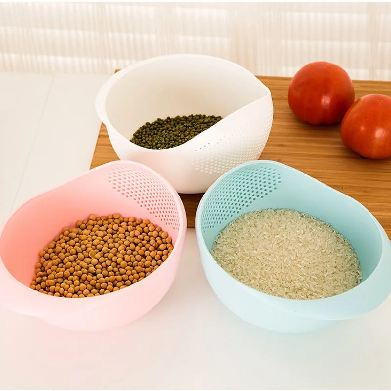 Food Grade Plastic Rice Strainer & Vegetable Wash Basket