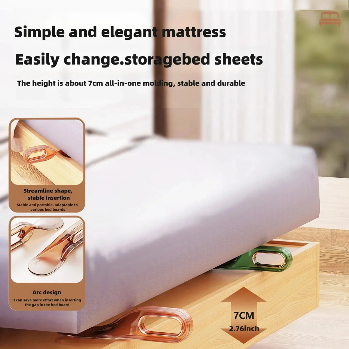 Bed Lifter Tool Mattress Lint Remover Hangable Making Portable