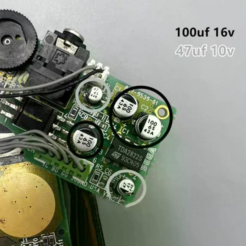 Capacitors Sega Gamegear Gg Motherboard Repair Replacement