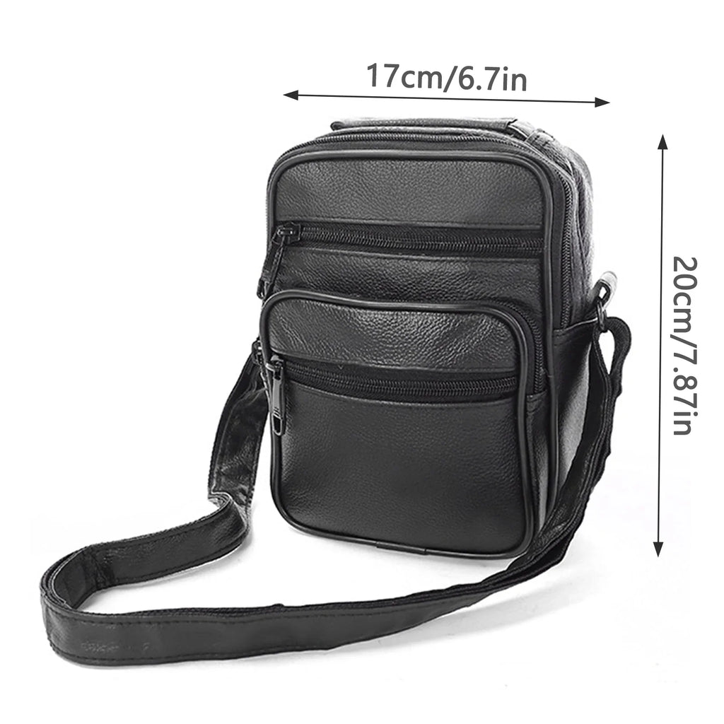 Men's Lightweight PU Leather Shoulder Bag | Work & Travel