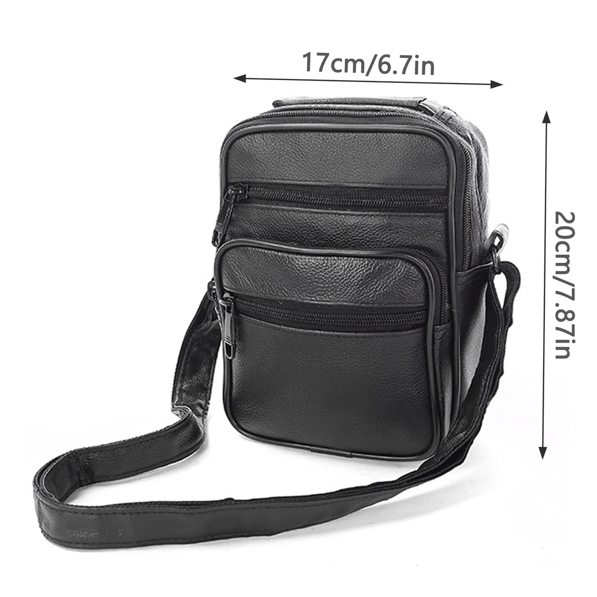 Men's Lightweight PU Leather Shoulder Bag | Work & Travel