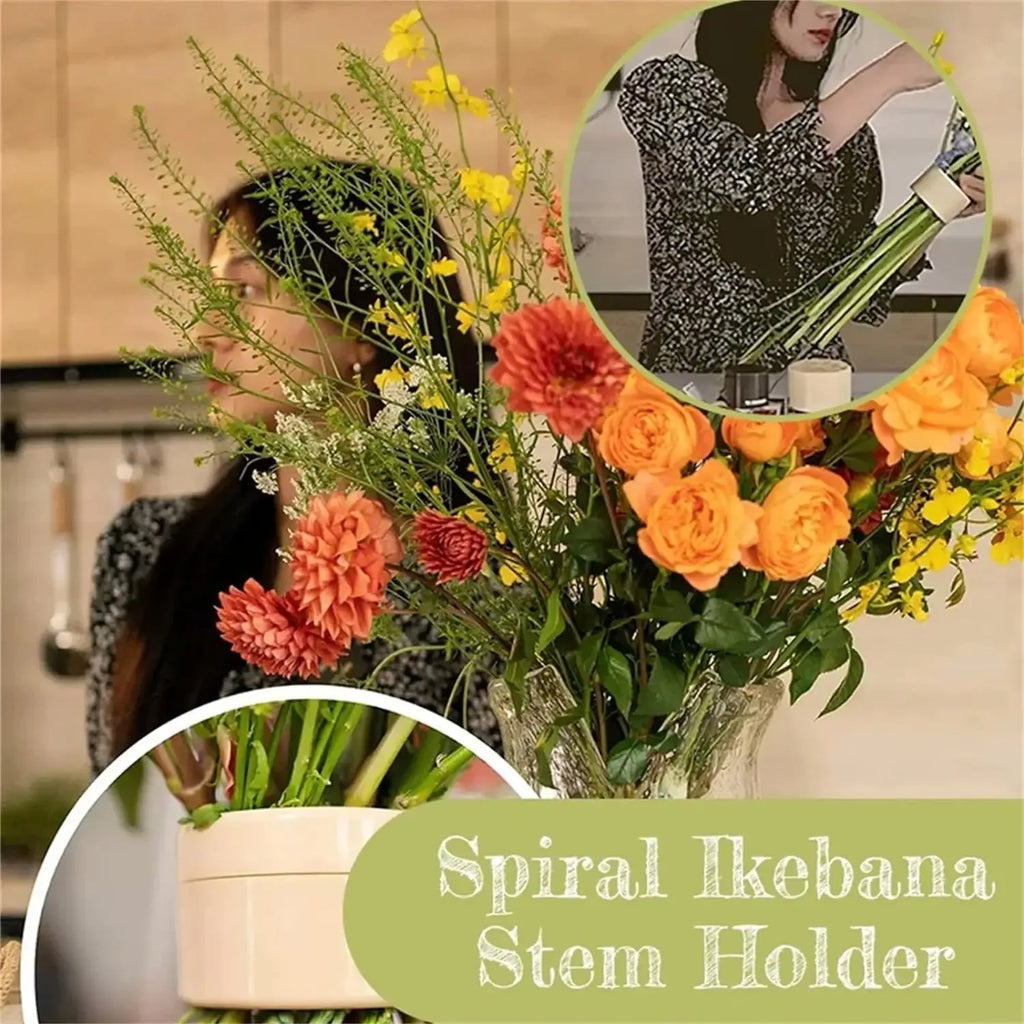 Spiral Ikebana Stem Holder Flowers Vases Bouquet Twister DIY Floral