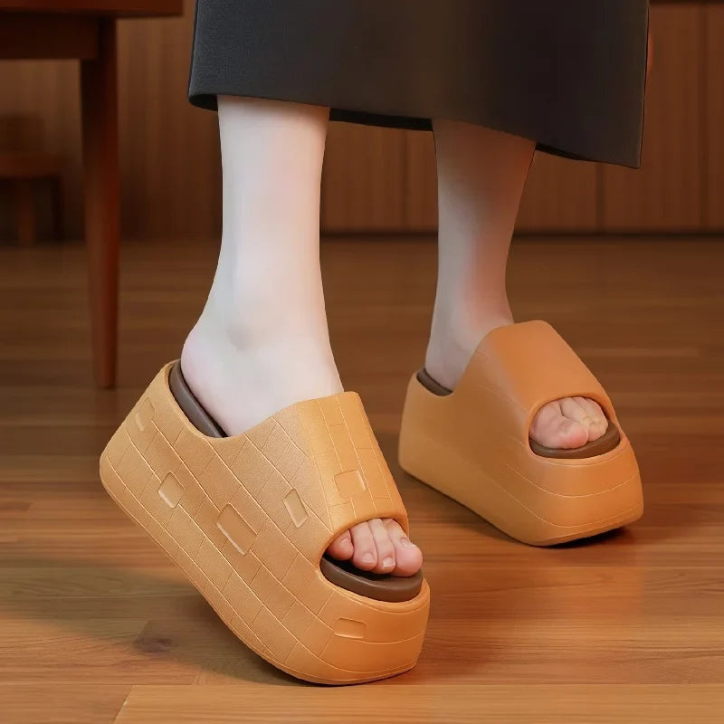 Women's Chunky Platform Slide Sandals – 8cm Thick Sole