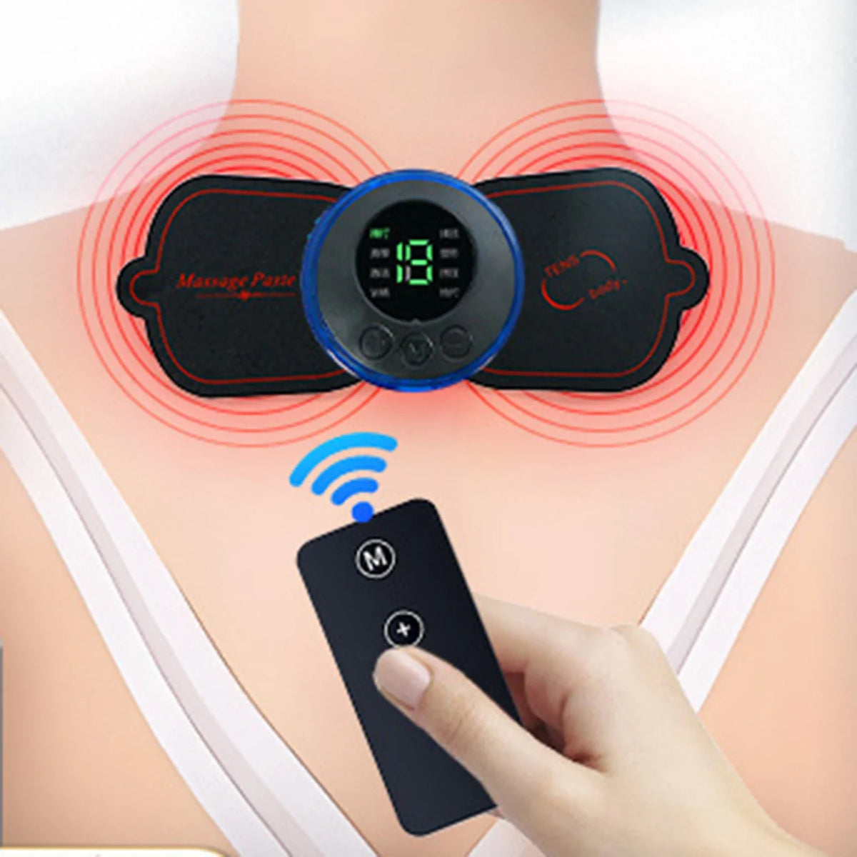 EMS Electric Massage Pad – Muscle Stimulator, USB Rechargeable