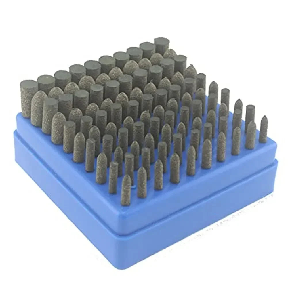 100-Pc Abrasive Grinding & Polishing Bits for Rotary Tools