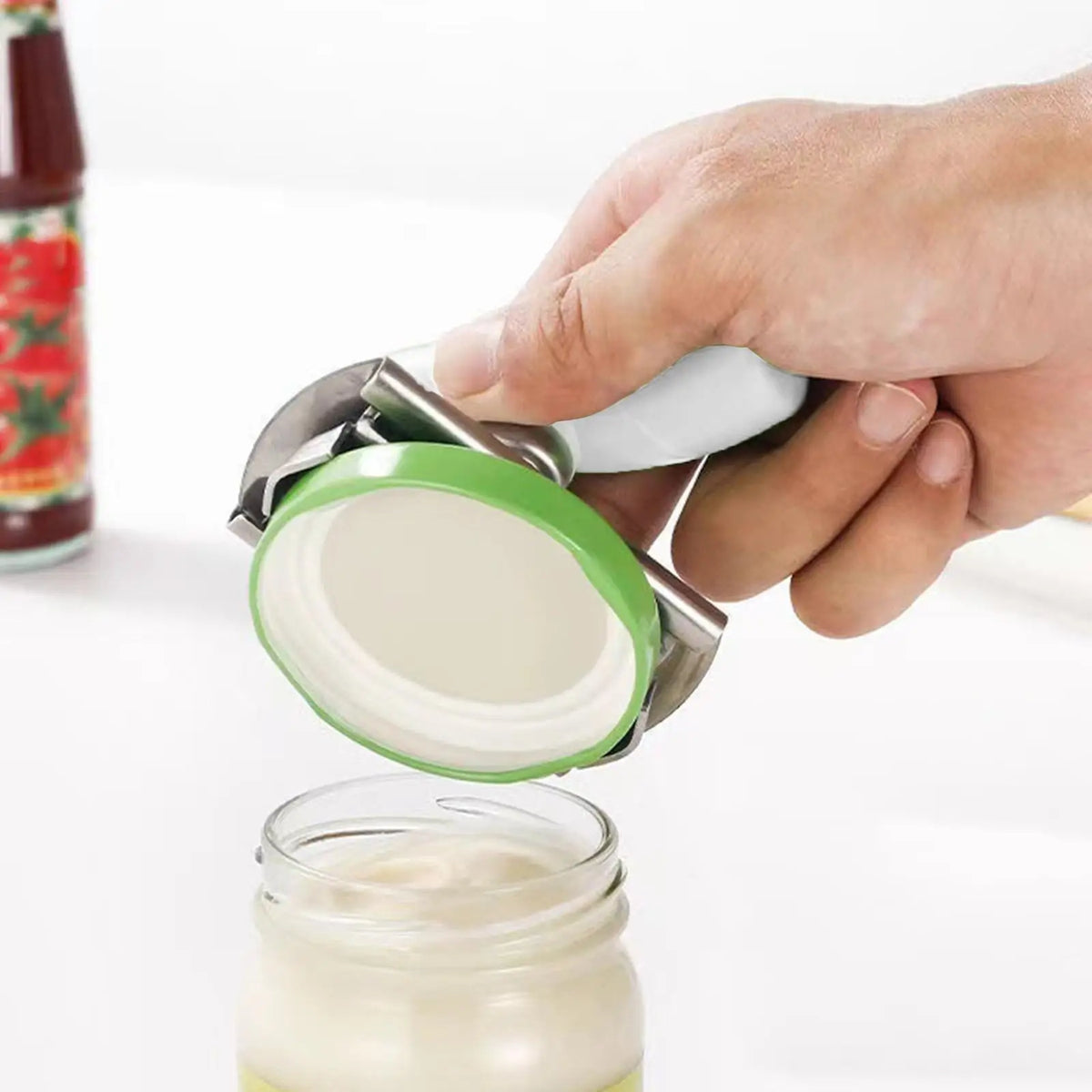 Adjustable Jar Lid Opener – Ergonomic Stainless Steel Kitchen Tool