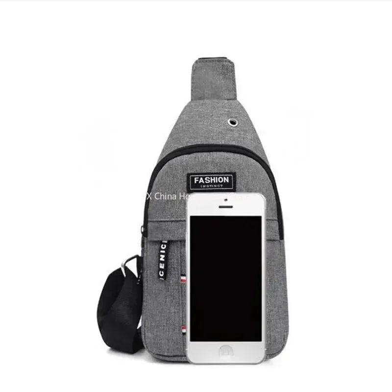 Men's Waterproof Chest Bag Adjustable Shoulder Strap Large Capacity