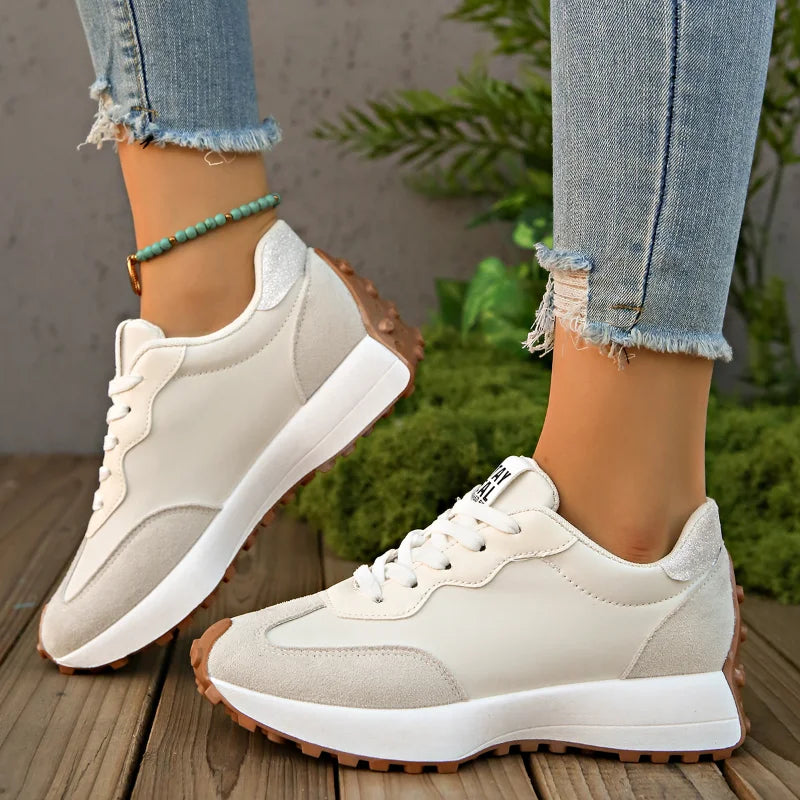 UXST Women's Platform Sneakers – Breathable Lace-Up Fashion