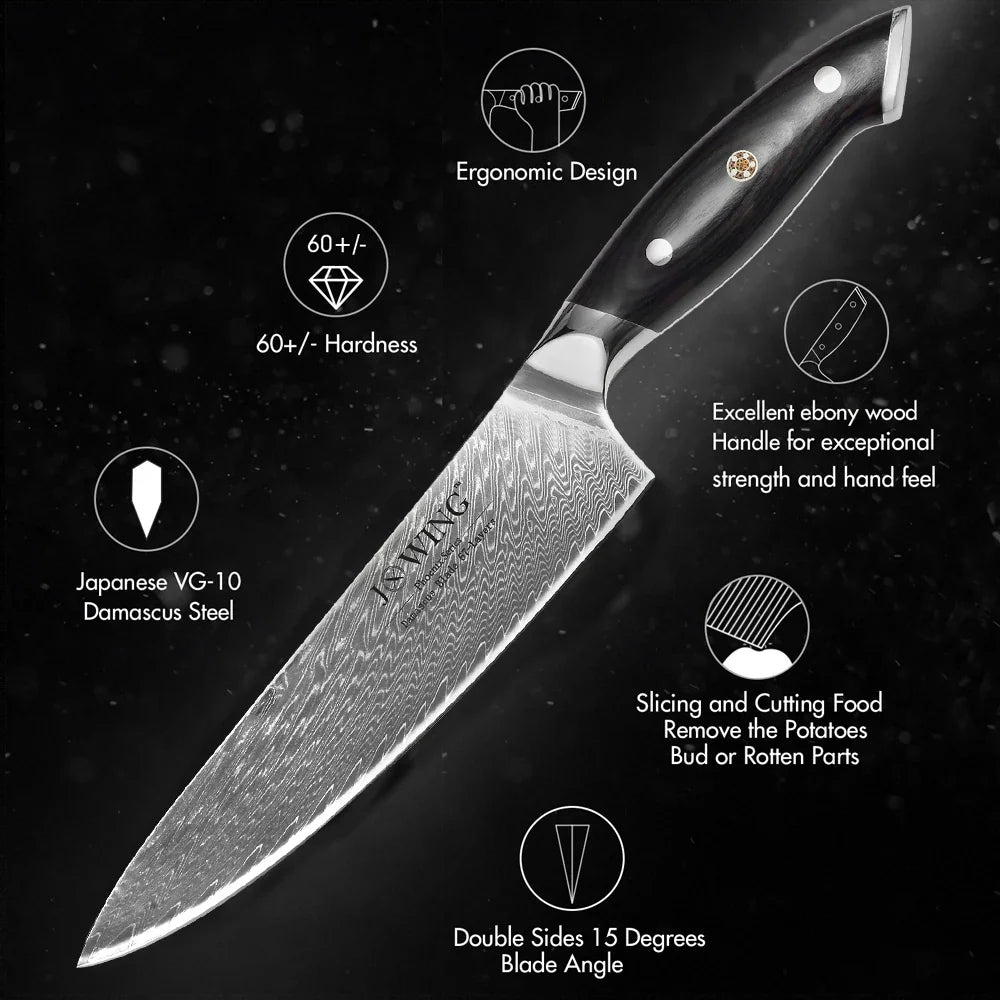 Damascus 67-Layer VG10 Chef Knife – Japanese Kitchen Knife