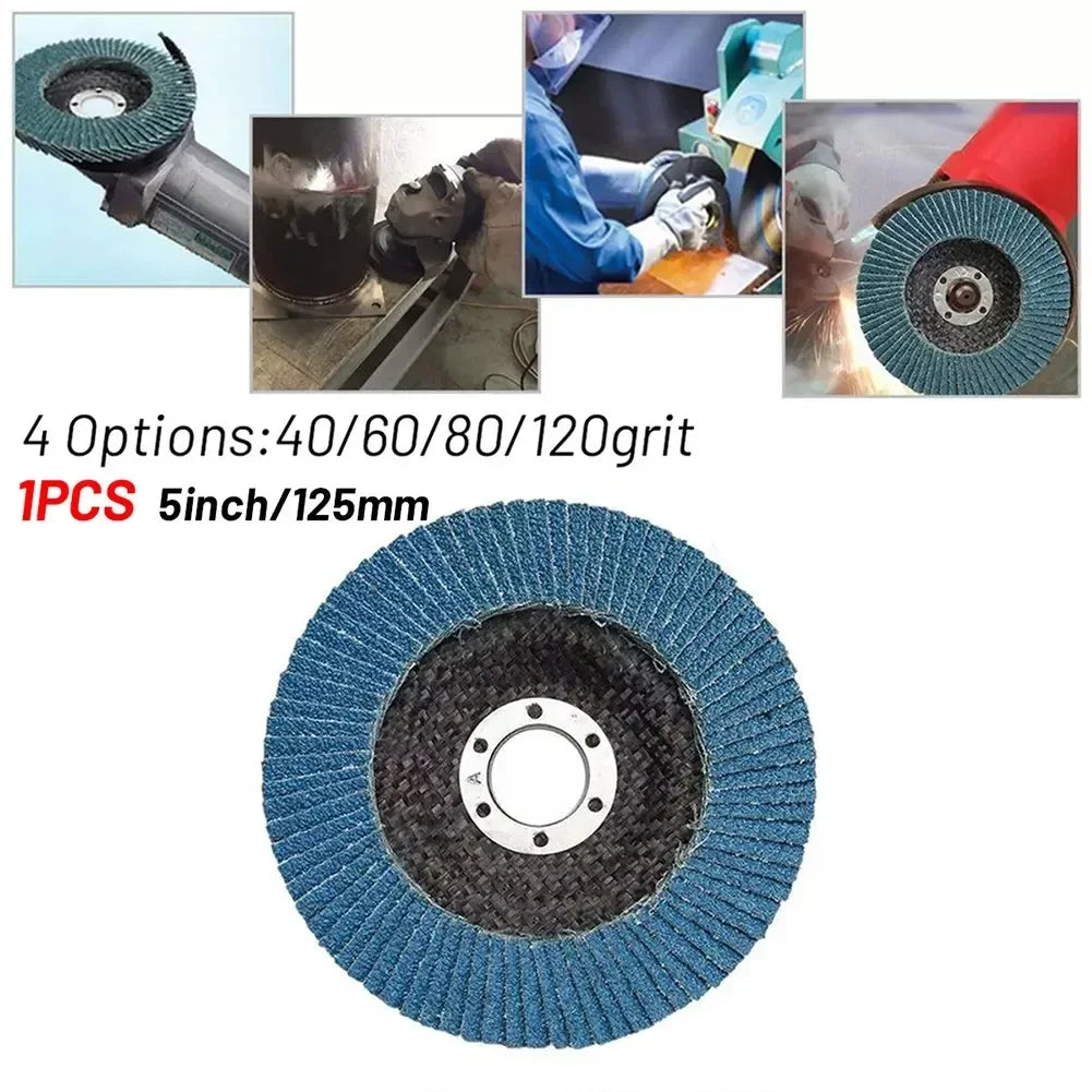 5" 125mm Zirconia Flap Sanding Discs – 40/60/80/120 Grit