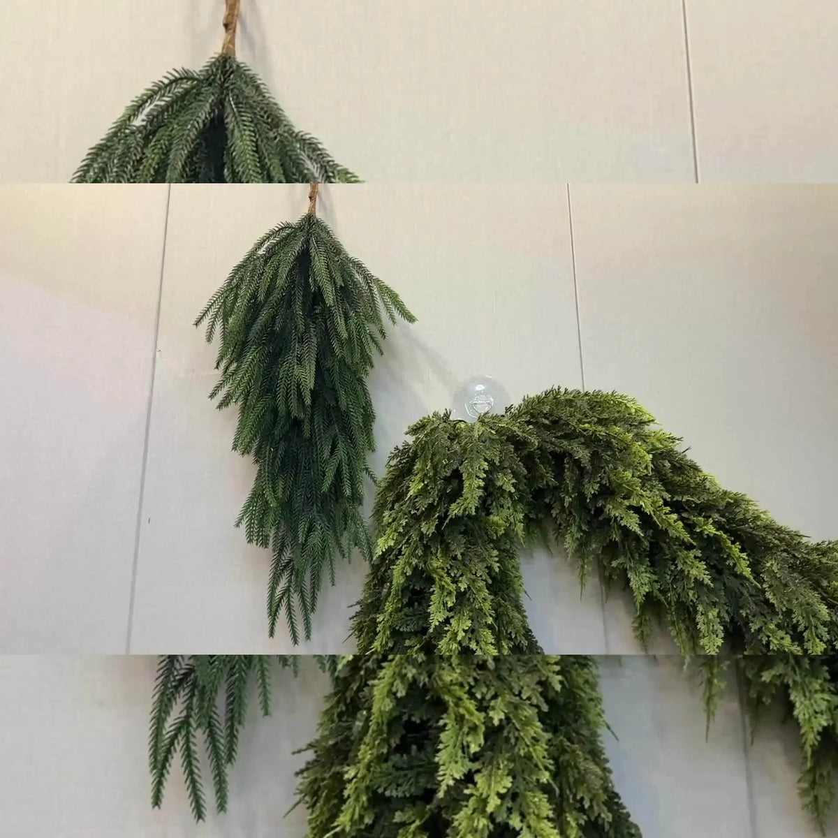 Artificial Pine Teardrop Wreath – Outdoor Christmas Door Décor