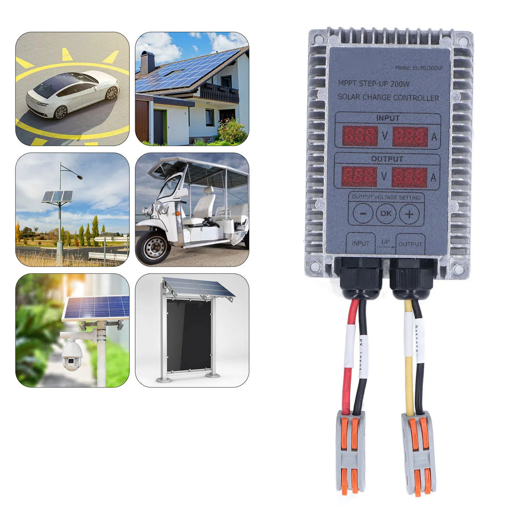 Solar Battery Controller Boost MPPT Voltage Adjustable Waterproof