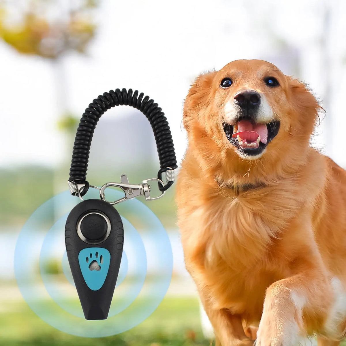 Dog Training Clicker 1 Pet Whistle Behavior Aid Wrist Strap Silent