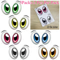 6-Pack Robot Eye Static Cling Vinyl Decals | Cars & Gadgets