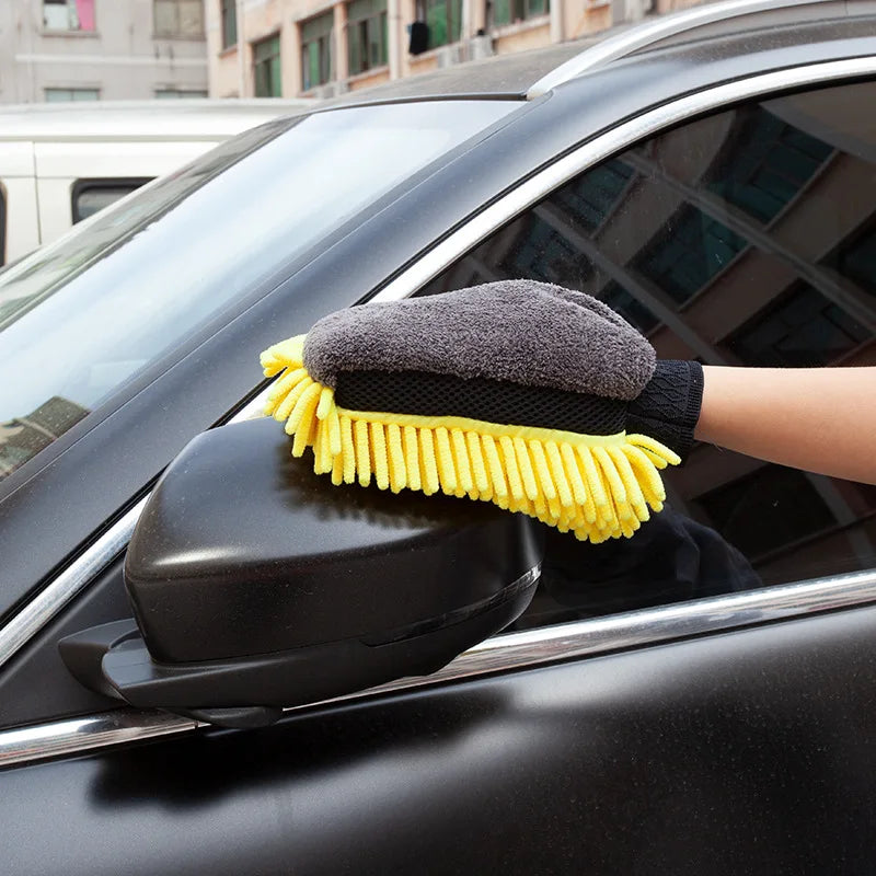 Microfiber Chenille Car Wash Mitt – Waterproof Detailing Glove