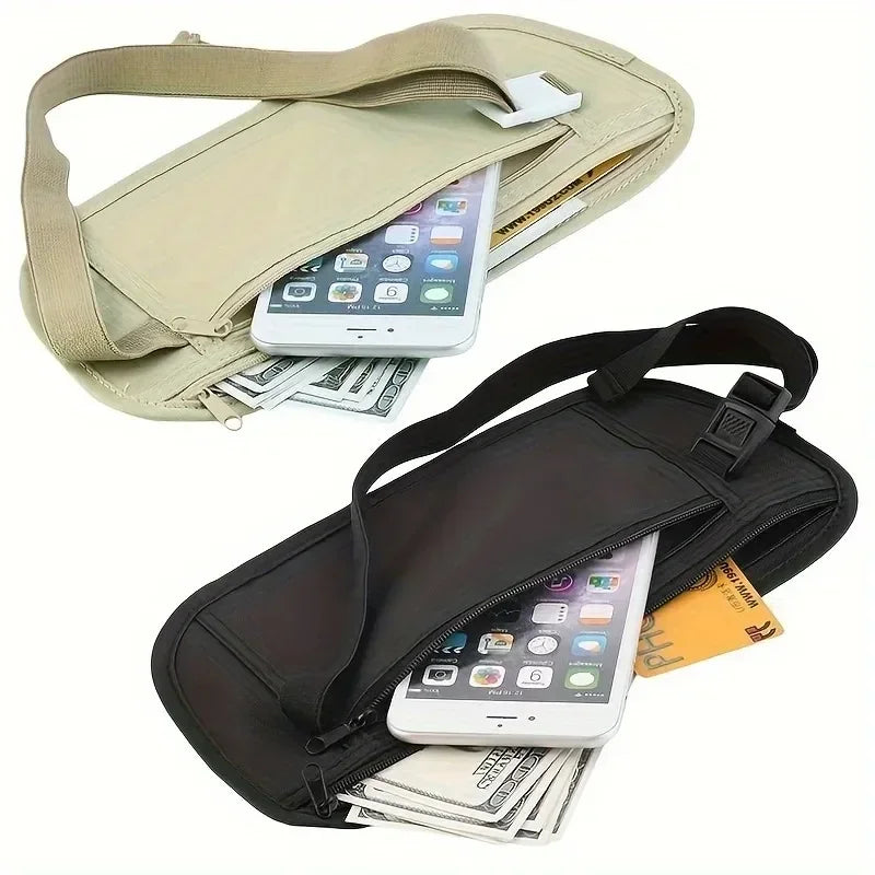 Hidden Travel Waist Pack | Passport & Money Security Belt Bag