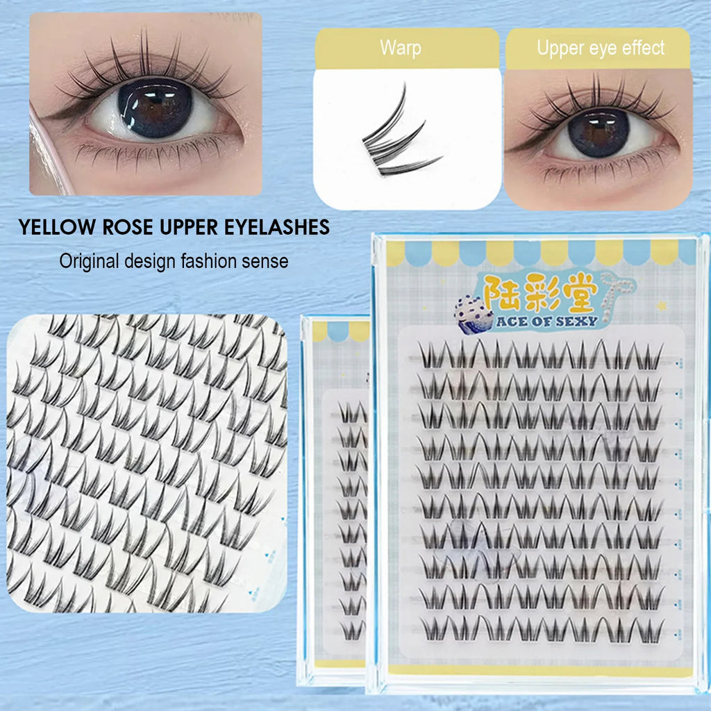Wispy False Eyelashes 10 Rows | Natural Fluffy Cluster Lashes