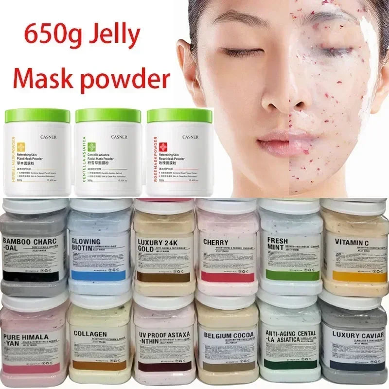 Gold Jelly Peel-Off Mask Powder 650g – Vitamin C & Hyaluronic Acid