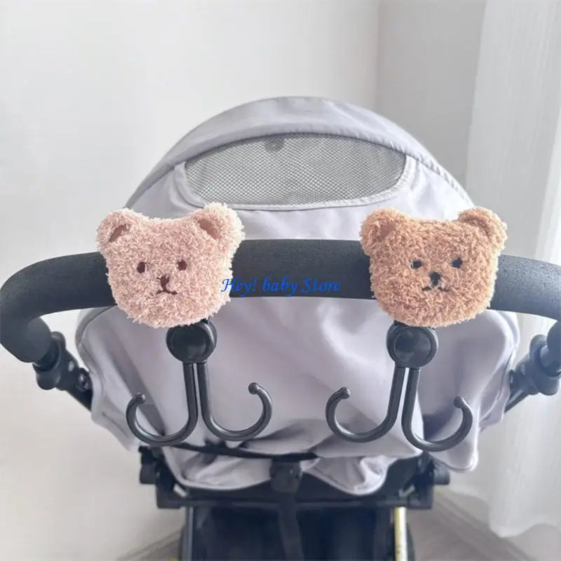 Cartoon Bear Stroller Double Hook Organizer | Pushchair Hanger