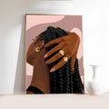 Hip Hop Black Girl Gold Jewelry Wall Poster | Self-Adhesive