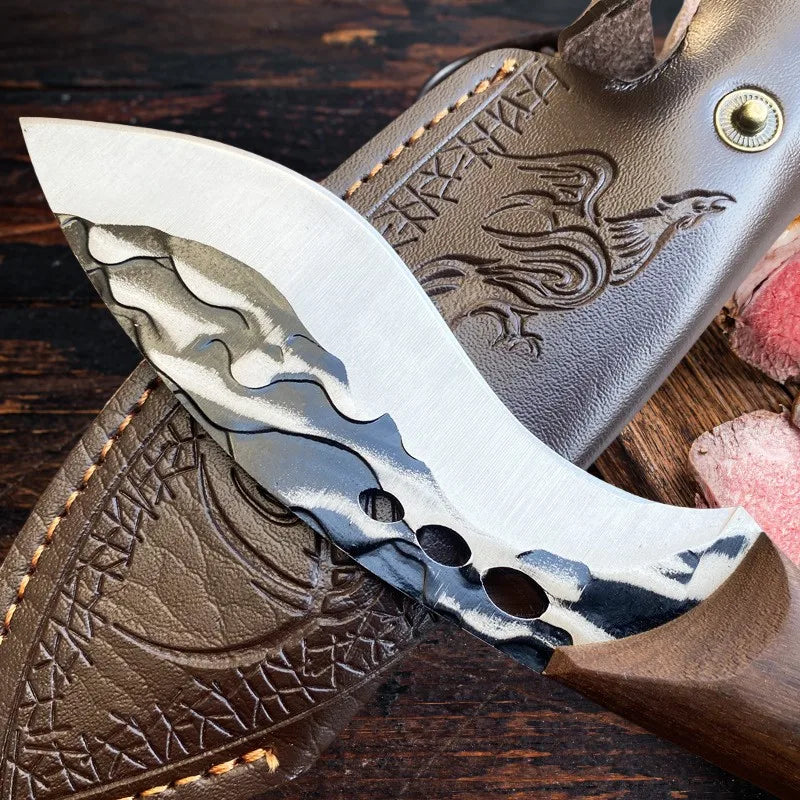 Forged Meat Cleaver & Boning Knife – Full Tang Sandalwood