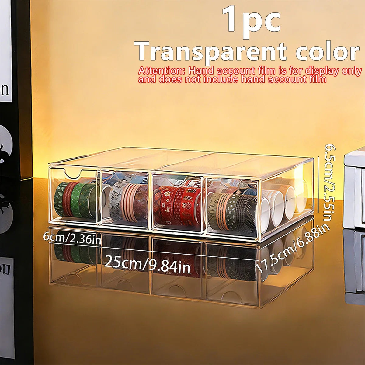 Drawer Sticker Hand Account Countertop Storage Box Stackable