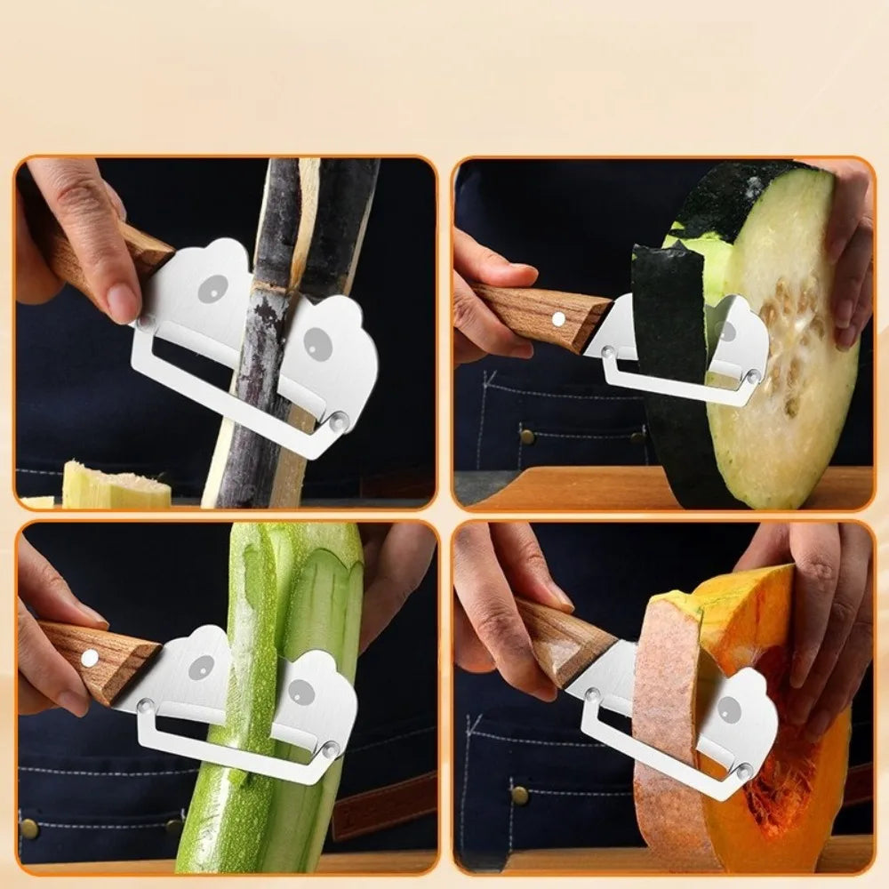 PLYS Wooden Vegetable & Fruit Peeler – Stainless Steel Blade