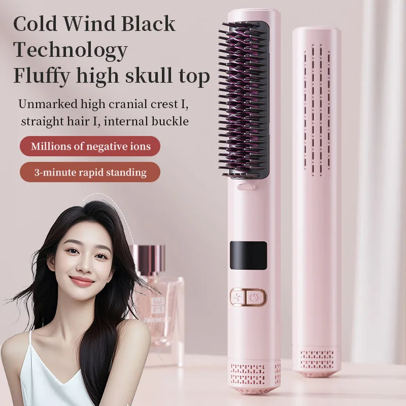 Negative Ion Hair Straightening Comb | 2-in-1 Portable Styler