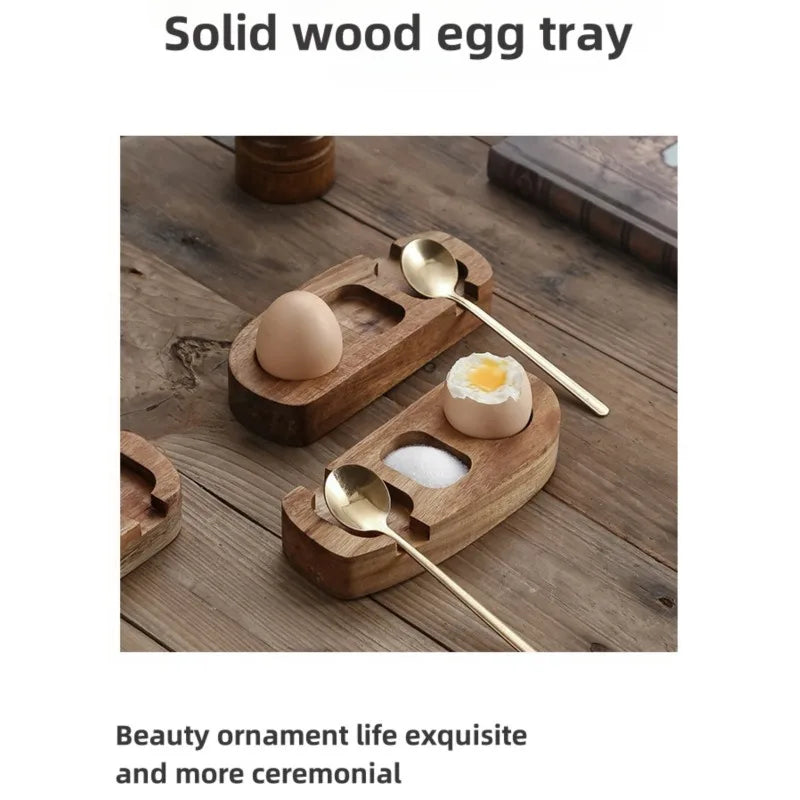 Wooden Egg Holder Tray – Eco-Friendly Acacia Wood Organizer