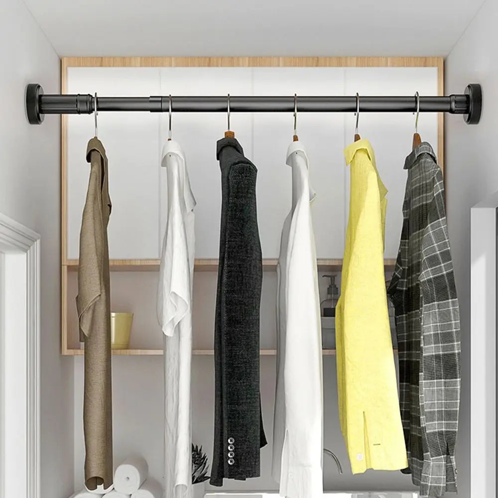 Adjustable Tension Curtain Rod Stainless Steel No-Drill 35–80cm