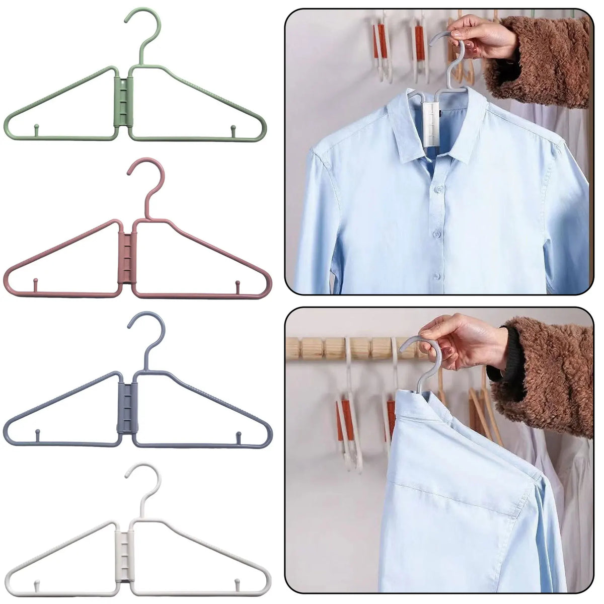 Foldable Travel Hangers 12 Pack – Portable Space-Saving Coat