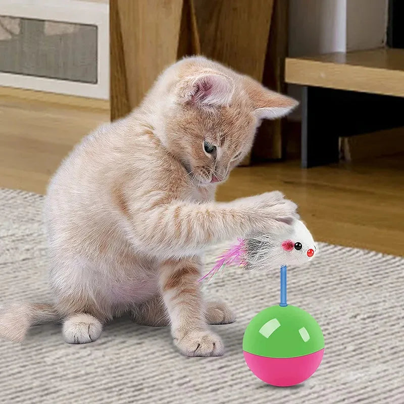Cat Tumbler Mouse Toy | Self-Righting Interactive Pet Teaser